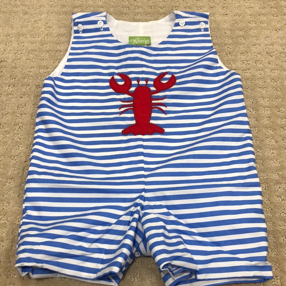 Classic Whimsy Lobster Romper 2T